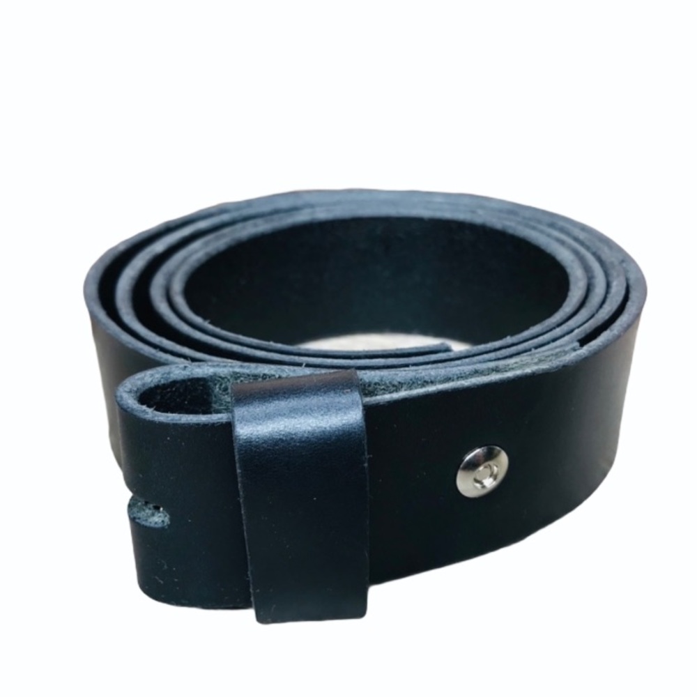 Black leather belt top grain full grain thick classic 1.5” wide handcrafted